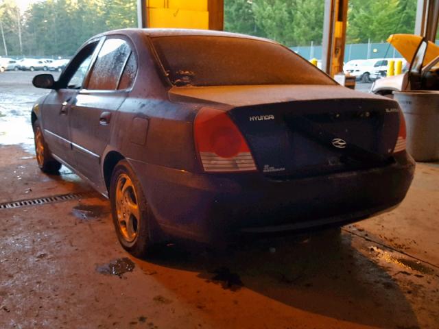 KMHDN45D36U128719 - 2006 HYUNDAI ELANTRA GL BLUE photo 3