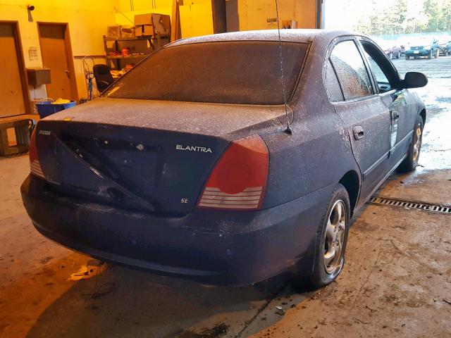 KMHDN45D36U128719 - 2006 HYUNDAI ELANTRA GL BLUE photo 4