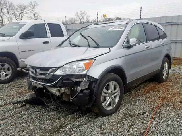 5J6RE3H77AL047306 - 2010 HONDA CR-V EXL SILVER photo 2