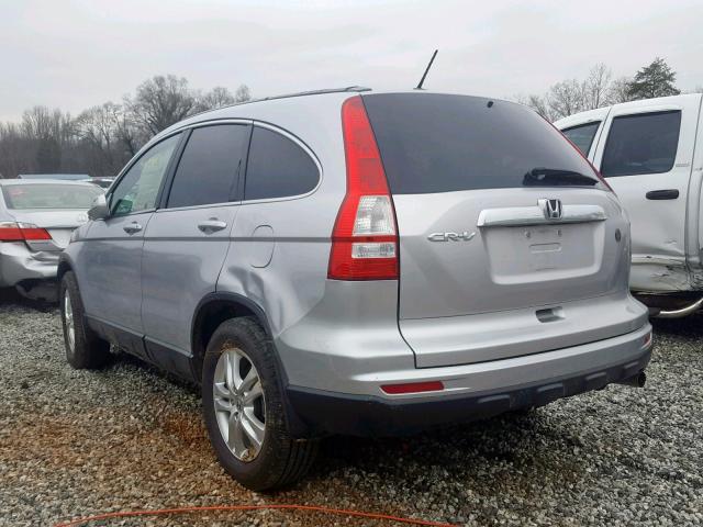 5J6RE3H77AL047306 - 2010 HONDA CR-V EXL SILVER photo 3