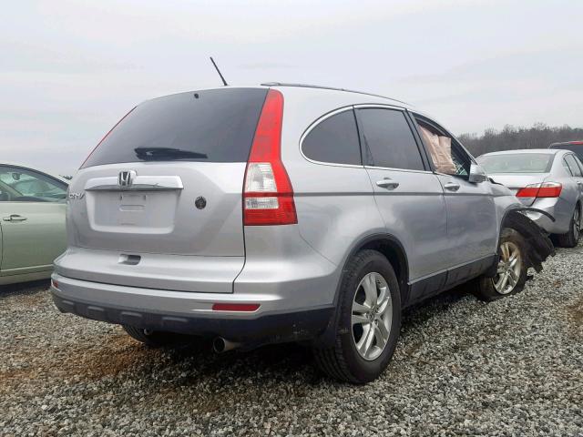 5J6RE3H77AL047306 - 2010 HONDA CR-V EXL SILVER photo 4
