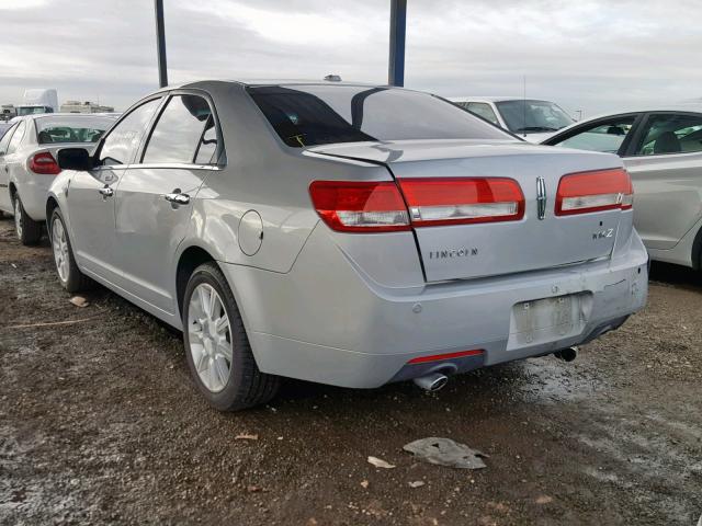 3LNHL2GC9AR608683 - 2010 LINCOLN MKZ SILVER photo 3