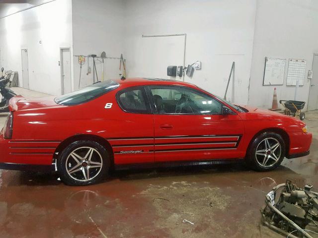 2G1WZ151749366971 - 2004 CHEVROLET MONTE CARL RED photo 9