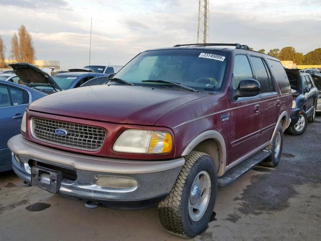1FMPU18L1WLA24687 - 1998 FORD EXPEDITION MAROON photo 2