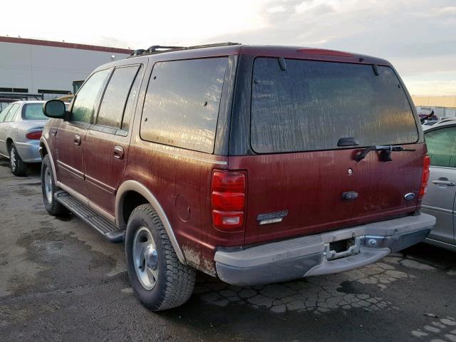 1FMPU18L1WLA24687 - 1998 FORD EXPEDITION MAROON photo 3