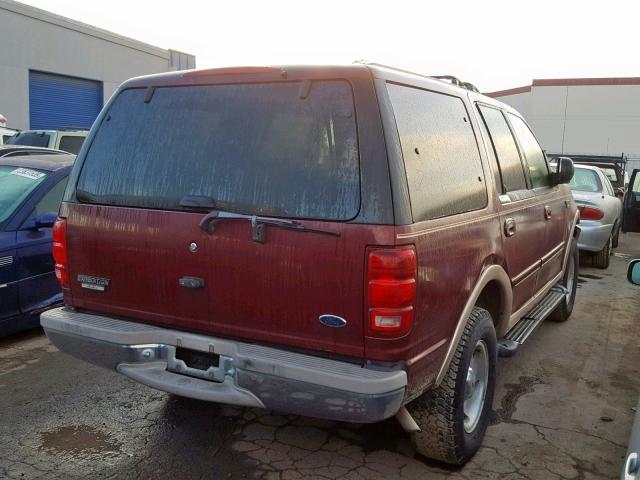 1FMPU18L1WLA24687 - 1998 FORD EXPEDITION MAROON photo 4