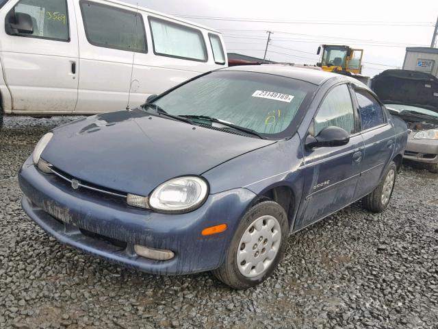 1B3ES46C51D125208 - 2001 DODGE NEON SE GREEN photo 2