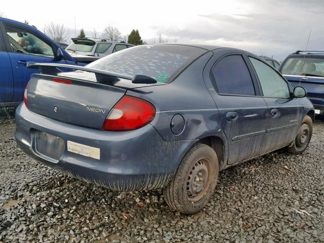 1B3ES46C51D125208 - 2001 DODGE NEON SE GREEN photo 4