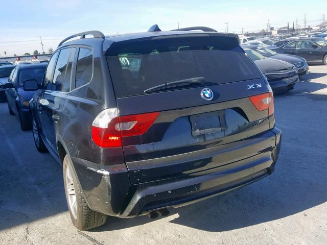 WBXPA93496WD27832 - 2006 BMW X3 3.0I BLACK photo 3