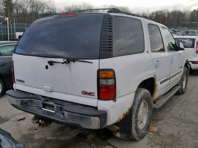 1GKEK13T54R115193 - 2004 GMC YUKON WHITE photo 4