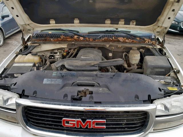 1GKEK13T54R115193 - 2004 GMC YUKON WHITE photo 7