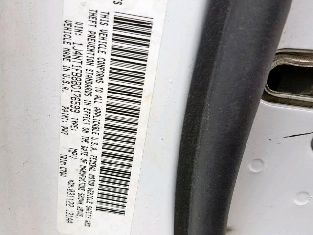 1J4NT1FB8BD176599 - 2011 JEEP COMPASS SP 白色 照片 10