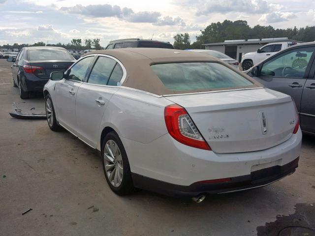 1LNHL9DK5DG608129 - 2013 LINCOLN MKS თეთრი ფოტო 3
