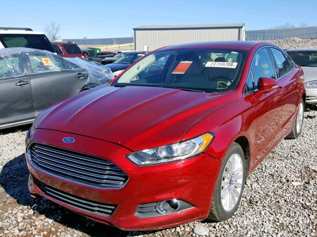 3FA6P0LU0DR258809 - 2013 FORD FUSION SE RED photo 2