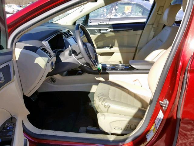 3FA6P0LU0DR258809 - 2013 FORD FUSION SE RED photo 5