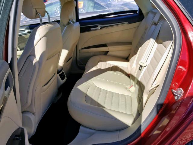 3FA6P0LU0DR258809 - 2013 FORD FUSION SE RED photo 6