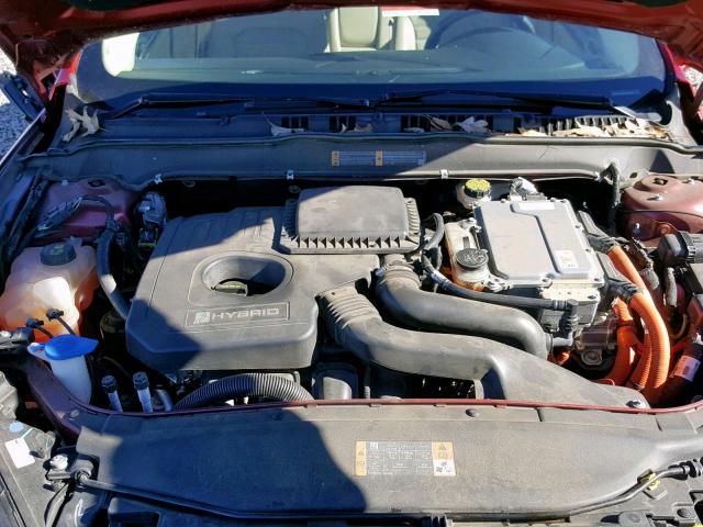 3FA6P0LU0DR258809 - 2013 FORD FUSION SE RED photo 7