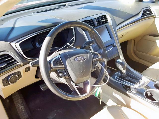 3FA6P0LU0DR258809 - 2013 FORD FUSION SE RED photo 9