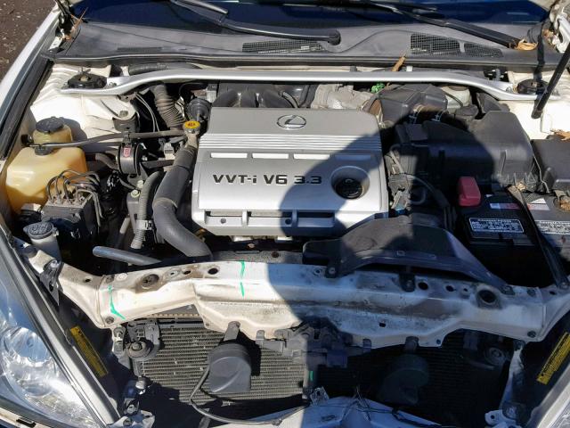 JTHBA30G345002952 - 2004 LEXUS ES 330 WHITE photo 7