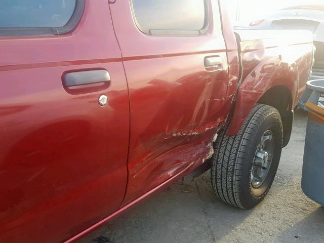 1N6ED27T54C470290 - 2004 NISSAN FRONTIER C RED photo 9