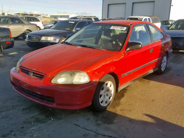 1HGEJ6227WL101226 - 1998 HONDA CIVIC DX RED photo 2