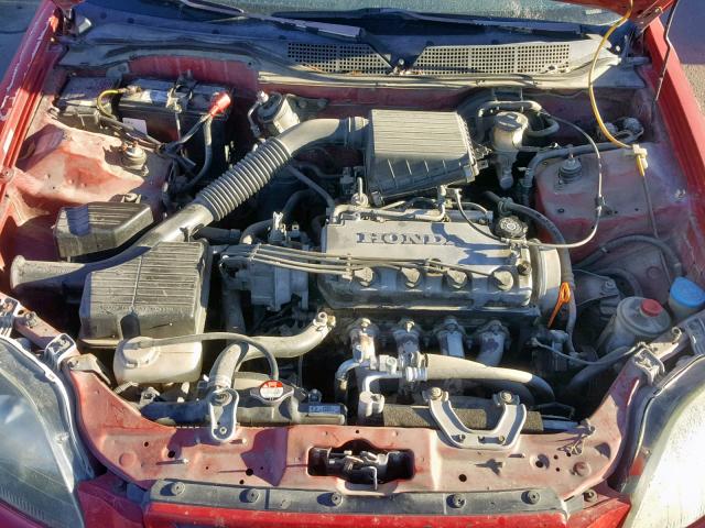 1HGEJ6227WL101226 - 1998 HONDA CIVIC DX RED photo 7