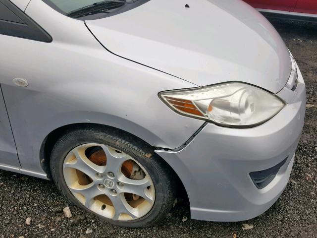 JM1CR29L990357573 - 2009 MAZDA 5 SILVER photo 9