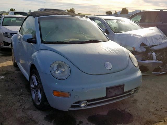 3VWCD21Y14M308778 - 2004 VOLKSWAGEN NEW BEETLE TURQUOISE photo 1