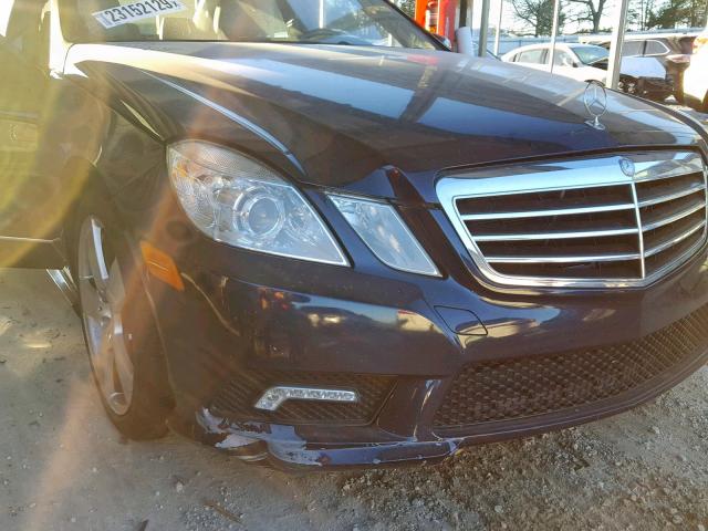 WDDHF5GB0BA350401 - 2011 MERCEDES-BENZ E 350 BLUE photo 9