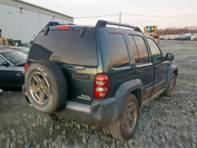 1J4GL38K05W725447 - 2005 JEEP LIBERTY RE GREEN photo 4