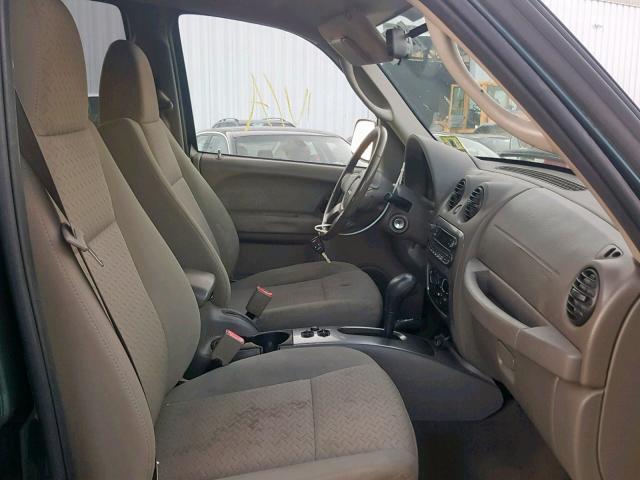 1J4GL38K05W725447 - 2005 JEEP LIBERTY RE GREEN photo 5