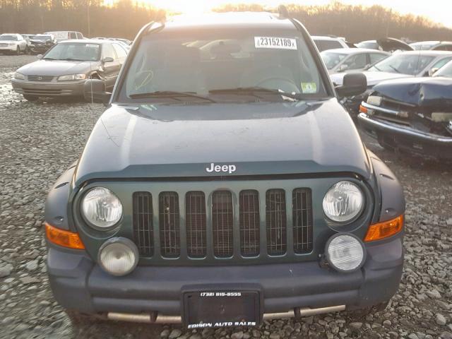 1J4GL38K05W725447 - 2005 JEEP LIBERTY RE GREEN photo 9