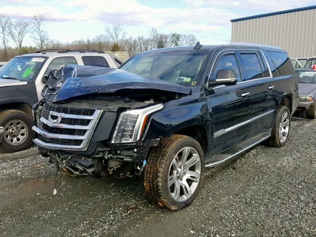 1GYS4GKJ6HR250078 - 2017 CADILLAC ESCALADE E BLACK photo 2