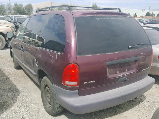 2B4GP25R5XR355787 - 1999 DODGE CARAVAN BURGUNDY photo 3