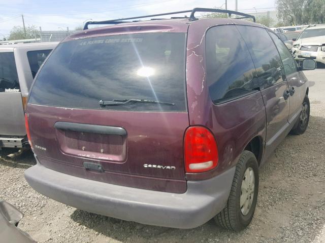 2B4GP25R5XR355787 - 1999 DODGE CARAVAN BURGUNDY photo 4