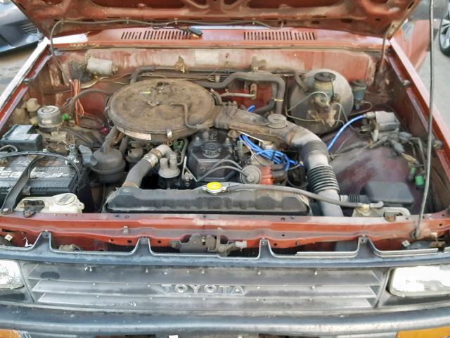 JT4RN50RXH0227115 - 1987 TOYOTA PICKUP 1/2 RED photo 7