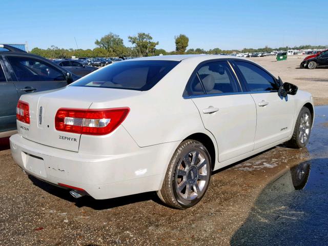 3LNHM26176R635871 - 2006 LINCOLN ZEPHYR WHITE photo 4