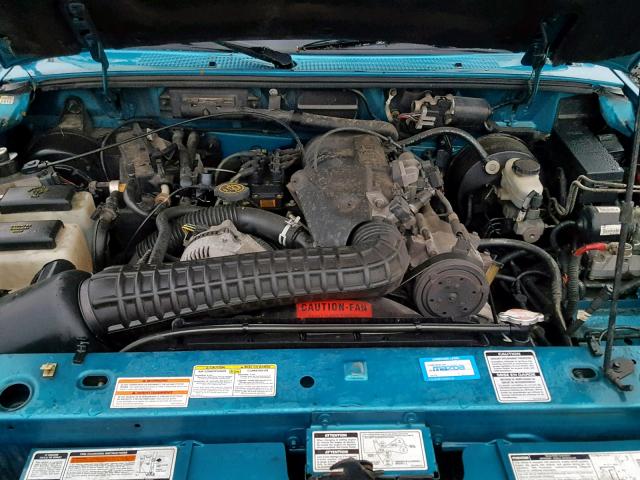 4F4CR16X5TTM26046 - 1996 MAZDA B4000 CAB TEAL photo 7