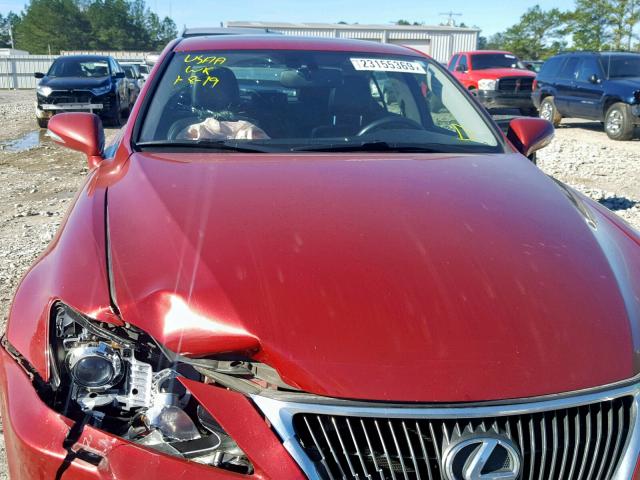 JTHCF5C21B2035075 - 2011 LEXUS IS 250 RED photo 7