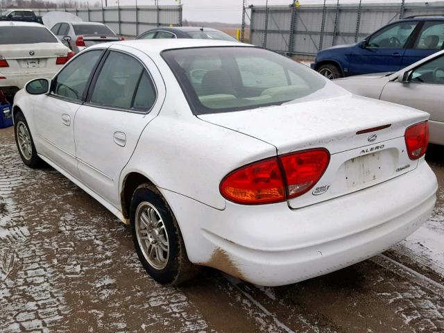 1G3NL52E91C107504 - 2001 OLDSMOBILE ALERO GL WHITE photo 3