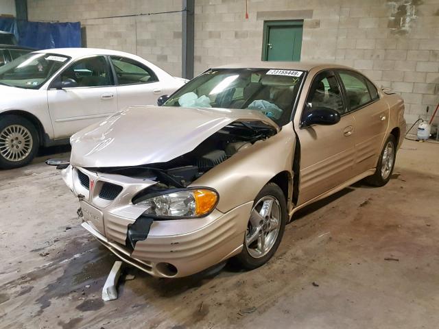 1G2NF52F82C291632 - 2002 PONTIAC GRAND AM S Ոսկեգույն լուսանկար 2