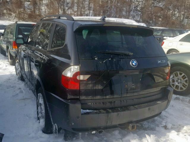 WBXPA73404WC43870 - 2004 BMW X3 2.5I BLACK photo 3