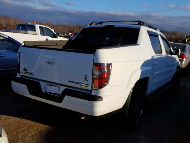 5FPYK1F5XDB003802 - 2013 HONDA RIDGELINE WHITE photo 4