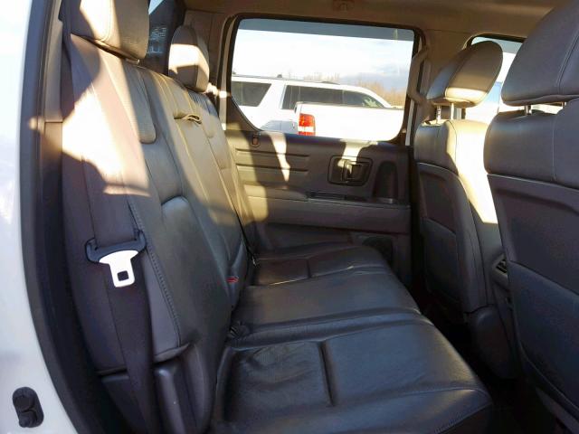 5FPYK1F5XDB003802 - 2013 HONDA RIDGELINE WHITE photo 6