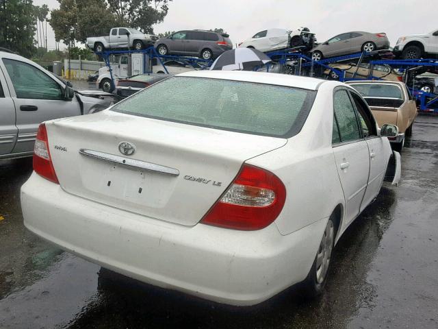 4T1BE32K23U121941 - 2003 TOYOTA CAMRY LE WHITE photo 4