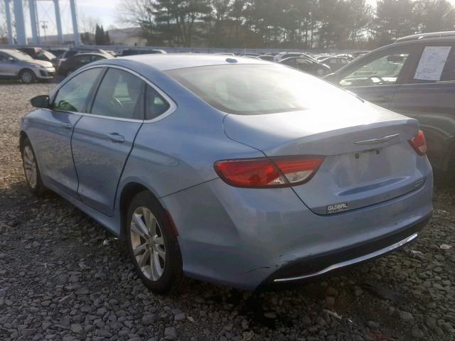 1C3CCCAB8FN705330 - 2015 CHRYSLER 200 LIMITE BLUE photo 3