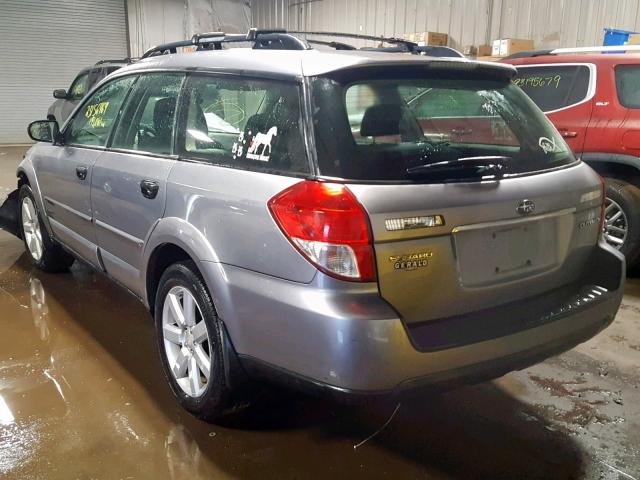 4S4BP61C487341951 - 2008 SUBARU OUTBACK 2. GRAY photo 3