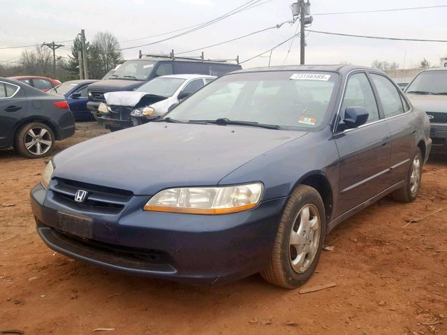 1HGCG667XYA101487 - 2000 HONDA ACCORD EX BLUE photo 2