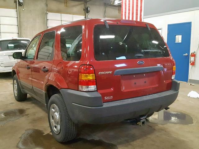 1FMCU92143KD10829 - 2003 FORD ESCAPE XLS RED photo 3