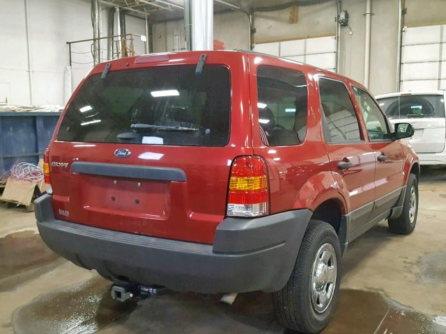 1FMCU92143KD10829 - 2003 FORD ESCAPE XLS RED photo 4